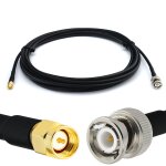 Bnc m�le vers sma m�le 2m c�ble coaxial rg58 50 ohm - rallonge bnc sma extension faible perte cable pour ...