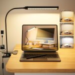 Bnhgc - lampe  pince led, lampe de lecture chevet pince[3 modes d'clairage&10 niveaux de luminosit] ...