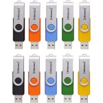 Bnhgo - basic line lot de 10 cls usb 2. 0 avec tiquette pratique jaune vert noir bleu + orange