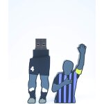 Bnhgo - football usb cl usb drive 3. 0 avec forme de capitaine zanetti maille noir bleu clair 64 go ...