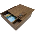 Bote a album photo en bois de noyer cl usb 16gb 32gb 64gb photographie priphrique de stockage de ...