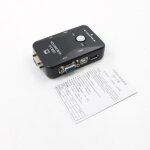 Botier de commutation kvm usb vga  2 ports, pour clavier, souris, moniteur, partage d'ordinateur, pc, ...