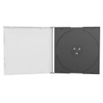 Bo�tier crystal fin m�canisable, fond noir, pour cd, 50 pi�ces