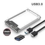 Boîtier de disque dur externe transparent usb 3. 0 / type c vers sata iii, 2. 5 pouces, sata ssd hdd, ... Boîtier de disque dur externe transparent usb 3. 0 / type c vers sata iii, 2. 5 pouces, sata ssd hdd, ...
