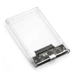 Botier pour disque dur externe usb 3. 0, ssd sata 2, 5 pouces, transparent