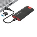 Bo�tier de disque ssd nvme double protocole, type c 3. 1, adaptateur pour cl� nvme pcle, bo�tier de disque ...