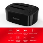Botier externe de disque dur 6228us3 usb 3. 0  2. 5 3. 5 sata dual bay ssd pour botier adaptateur