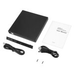 Botier externe slim pour disque dur externe usb 2. 0, dvd, cd, rom, ide, noir