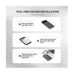 Bo�tier hdd bo�tier externe pour disque dur sata 2, 5 pouces ssd type c vers usb 3. 0 case drive pour ...