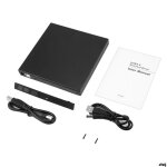 Botier mince pour disque dur externe usb 2. 0 cd ide vers usb, noir, pour ordinateur portable