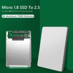 Boîtier pour ordinateur portable ssd, micro disque dur sata 1. 8 pouces à 2. 5 pouces Boîtier pour ordinateur portable ssd, micro disque dur sata 1. 8 pouces à 2. 5 pouces