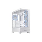 Botier pc asus a31 plus tg argb - moyen tour, verre tremp, rgb, blanc, atx / micro - atx / mini - itx ...