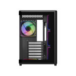 Bo�tier pc cooler master elite 600 - noir, 7 ventilateurs rgb, verre tremp�