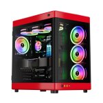 Boitier pc grand tour e - atx gamdias neso p1 avec panneaux vitrs - noir / rouge