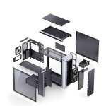 Boitier pc grand tour e - atx jonsbo d500 avec panneau vitr - argent