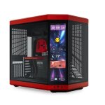 Bo�tier pc - hyte - y70 touch infinite - rouge - atx - panneau en verre tremp�