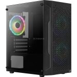 Boitier pc mini tour micro atx aerocool trinity mini rgb avec panneau vitr - noir