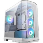 Boitier pc mini tour micro atx msi mag pano m100r project zero rgb avec panneaux vitrs - blanc