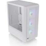 Boitier pc moyen tour atx thermaltake s200 tg rgb avec panneau vitr - blanc