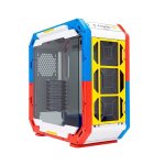 Boitier pc moyen tour e - atx inwin airforce rgb avec panneau vitr - blanc / rouge / bleu / jaune