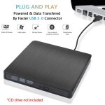 Botier en plastique dur pour lecteur dvd externe sata, usb3. 0, cd, rw