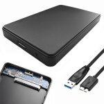 Boitier station disque dur externe noir usb 3. 0 2. 5 pouces pour sata hdd et ssd