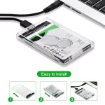 Boîtier transparent de 2, 5 pouces pour disque dur mobile ssd à usb 3. 0, compatible hdd sata iii, support ... Boîtier transparent de 2, 5 pouces pour disque dur mobile ssd à usb 3. 0, compatible hdd sata iii, support ...