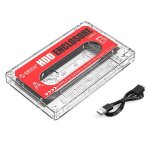 Botier transparent pour disque dur 2. 5  usb 3. 0 ssd, avec autocollants, design cassette, apparence ...