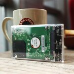 Bo�tier transparent pour disque dur sata vers usb 3. 0 micro - b, avec pochette pour c�ble usb, 2. 5 ...