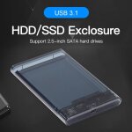 Bo�tier transparent pour disque dur usb 3. 1 de 8 to, type c, sata 2. 5 pouces, ssd, bo�tier externe ...