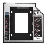 Bo�tier universel pour disque dur ssd sata 2. 5mm, 9. 5 pouces, adaptateur de caddie pour cd dvd rom, ...