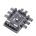 Botier de ventilateur hub, contrleur de vitesse de refroidissement, alimentation 12v, refroidisseur ...