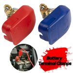 Bornes de batterie de voiture pour caravane bateau moto, 1 paire, attaches de connecteur d'lectrode ...