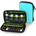 Bran bo�tier de carte m�moire �tanche pour disques durs externes et cl�s usb - bleu