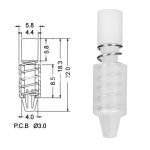 Broche de montage blanche, 100 pices, fixation pour intel socket, dissipateur thermique, accessoires ...
