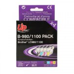 Brother lc980 / 1100 pack de 4 cartouches compatibles upprint Brother lc980 / 1100 pack de 4 cartouches compatibles upprint