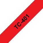 Brother tc - 401 ruban d'�tiquette noir sur rouge