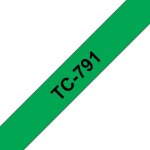 Brother tc791 - 9 mm x noir sur vert - ruban lamin� - pour p - touch pt - 2000, pt - 3000, pt - 500, ...