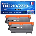 Compatible pour brother tn - 2220 tn2210 2600 pages haute capacit� pack 2