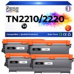 Compatible pour brother tn - 2220 tn2210 2600 pages haute capacit� pack 4