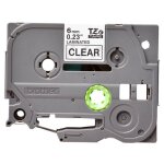 Brother tze - 111 - adh�sif standard - noir sur transparent - rouleau (0, 6 cm x 8 m) 1 cassette(s) ruban ...