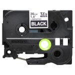 Brother tze - 365 - blanc sur noir - rouleau (3, 6 cm x 8 m) 1 cassette(s) ruban lamin - pour p - touch ...