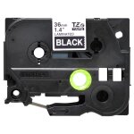 Brother tze - 365 - blanc sur noir - rouleau (3, 6 cm x 8 m) 1 cassette(s) ruban lamin� - pour p - touch ...