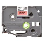 Brother tze - 441 - adh�sif standard - noir sur rouge - rouleau (1, 8 cm x 8 m) 1 cassette(s) ruban lamin� ...