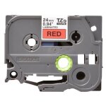 Brother tze - 451 - adhsif standard - noir sur rouge - rouleau (2, 4 cm x 8 m) 1 cassette(s) ruban lamin ...