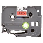 Brother tze - 451 - auto - adh�sif - noir sur rouge - rouleau (2, 4 cm x 8 m) 1 cassette(s) ruban lamin� ...