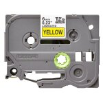 Brother tze - 611 - noir sur jaune - rouleau (0, 6 cm) 1 cassette(s) ruban lamin� - pour brother pt - ...