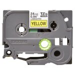 Brother tze - 651 - adh�sif standard - noir sur jaune - rouleau (2, 4 cm x 8 m) 1 cassette(s) ruban lamin� ...