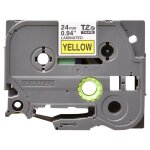 Brother tze - 651 - adh�sif standard - noir sur jaune - rouleau (2, 4 cm x 8 m) 1 cassette(s) ruban lamin� ...