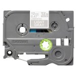 Brother tze - mql35 - mat - blanc sur gris clair - rouleau (1, 2 cm x 5 m) 1 cassette(s) ruban lamin� ...